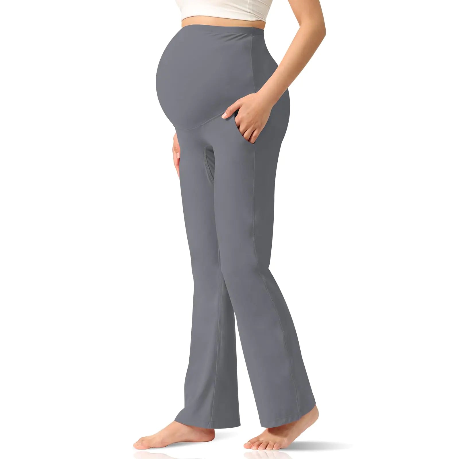 Maternity High Waist Yoga Leggings with Pockets