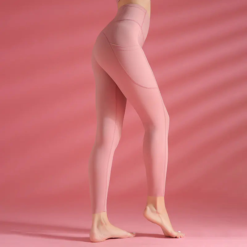 Reversible Nylon Yoga Pants for Women, Fitness Leggings